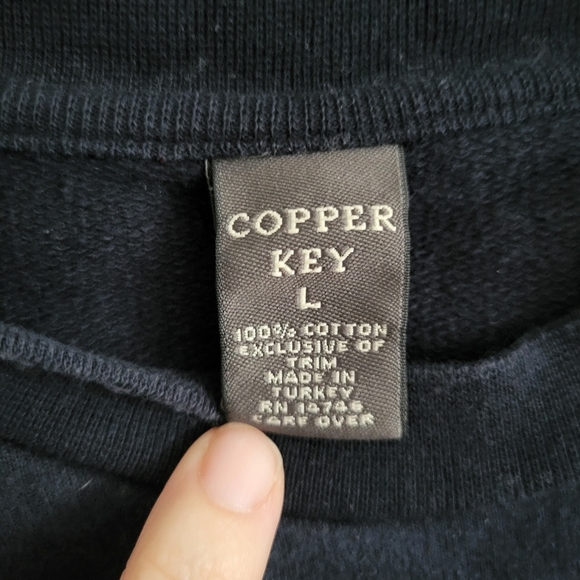 Copper Key Girl's Halloween Ghost Embroidered Navy Long Sleeve Sweatshirt Size L - Picture 4 of 6